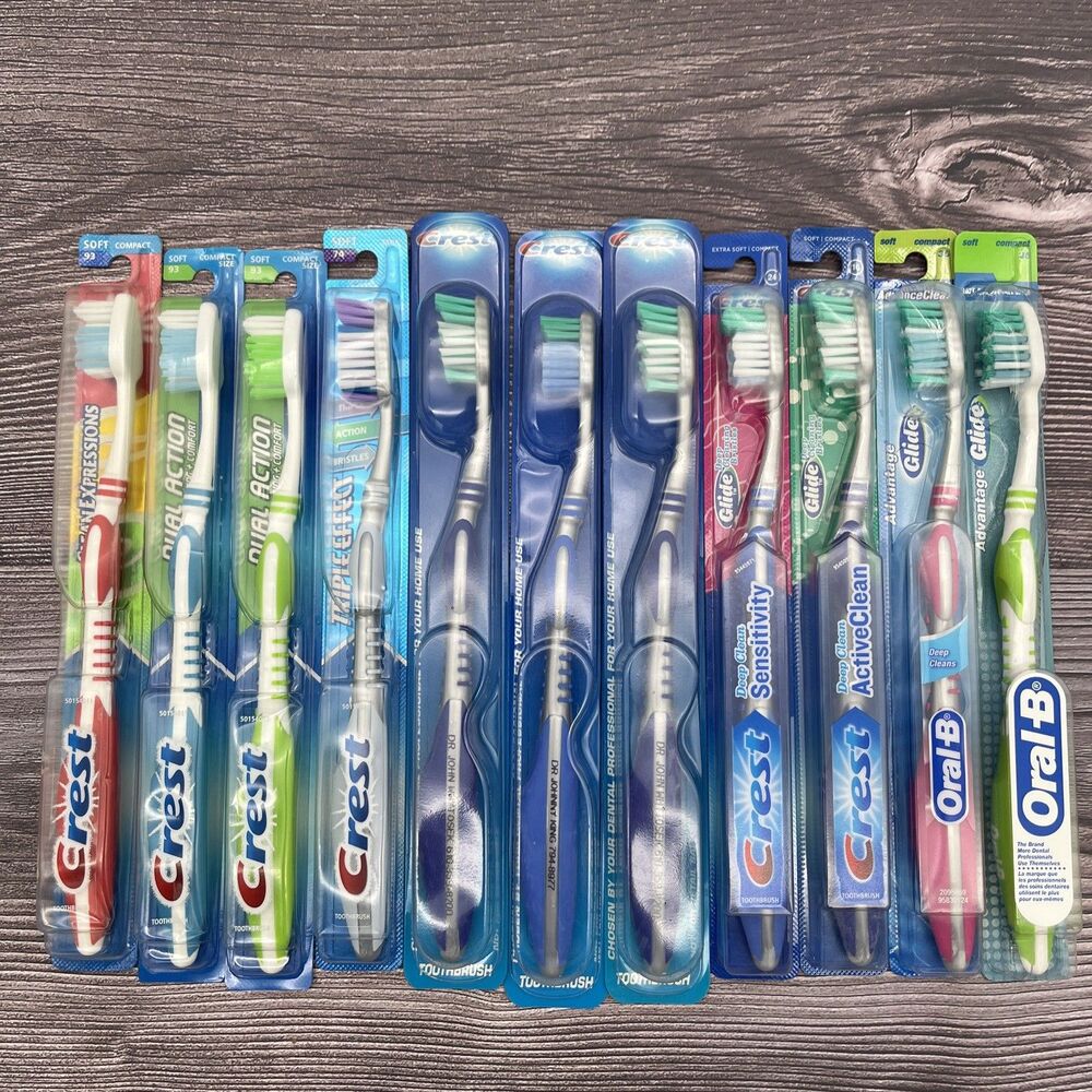 LOT 11 Crest / Oral B VTG Dual Action Clean Expression Glide Deep Sensitivity